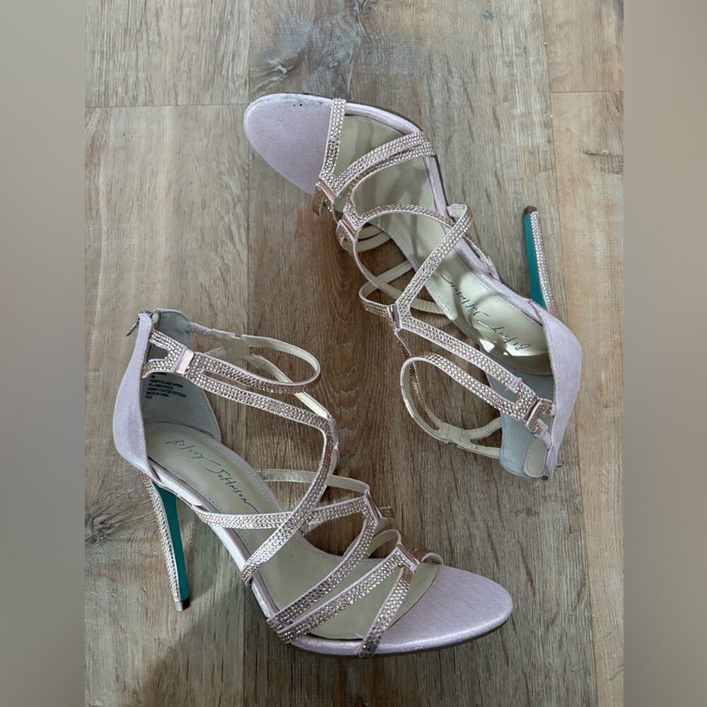 Betsy Johnson blush pink Aimee heel sandals - Picture 9 of 14